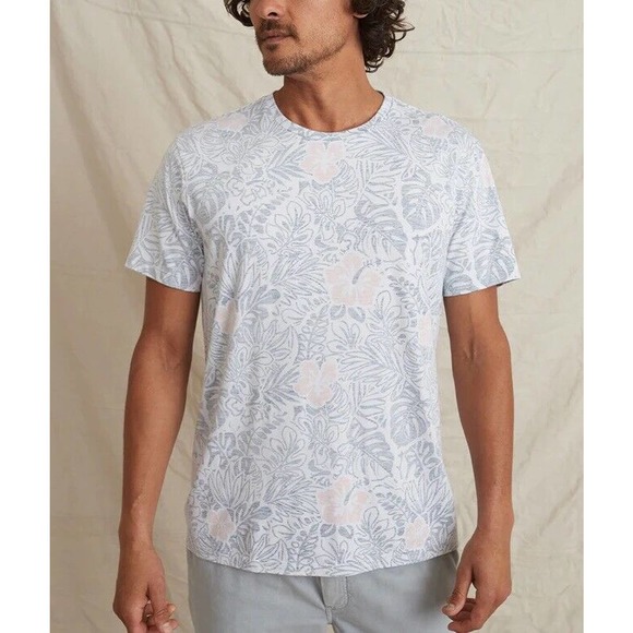 Marine Layer Men's Oahu Hawaiian Vintage Reverse Faded Wash Tee T-Shirt - Picture 4 of 7